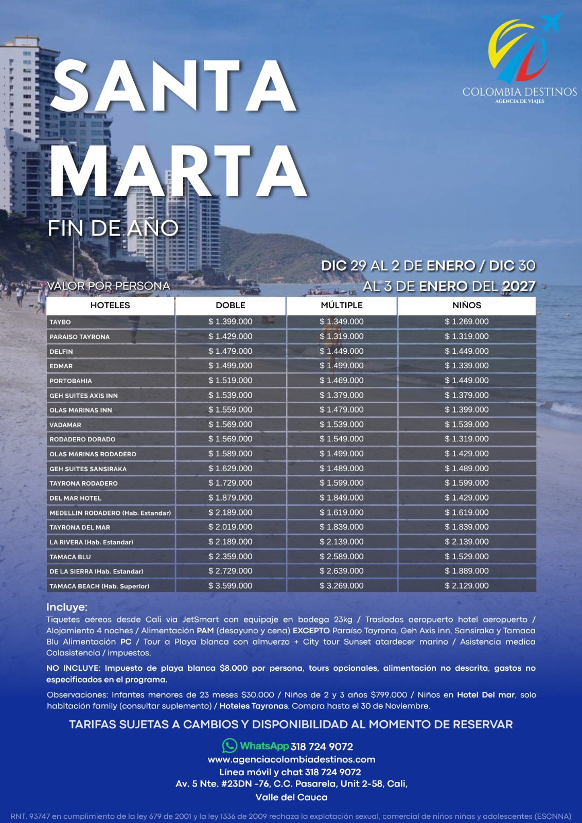 Santa Marta fin de año